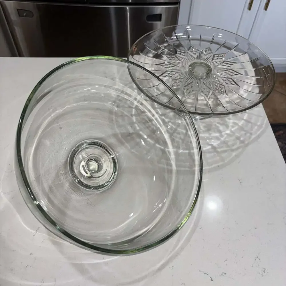 Anchor Hocking Canfield Footed Cake Stand with Dome Lid